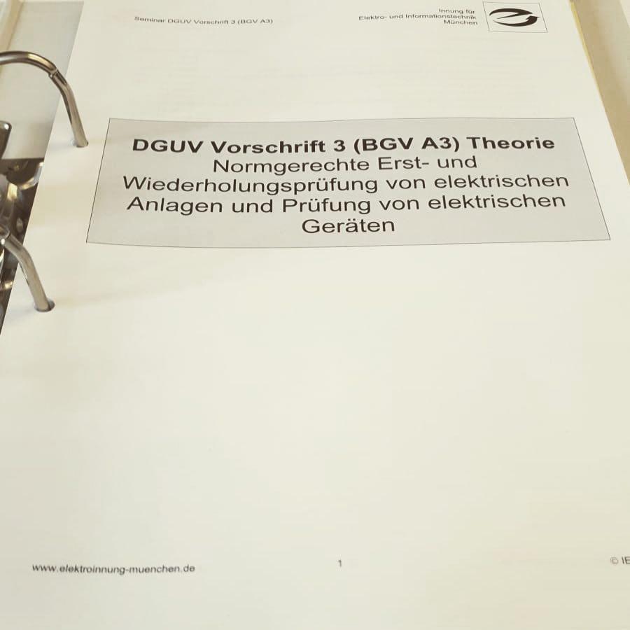 Schulung an der Elektroinnung München